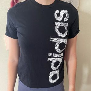 Adidas black workout top